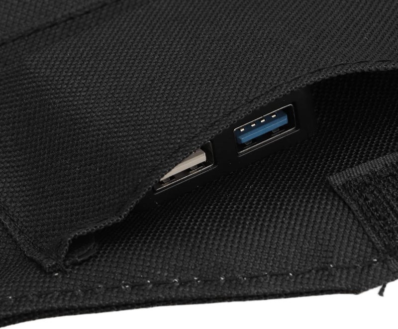Tbest Monocrystalline Solar Panel Folding Bag, 20W Dual USB Output Charging Monocrystalline Silicon Solar Cell Power Generation Board Folding Bag for Outdoor Workers - Image 4