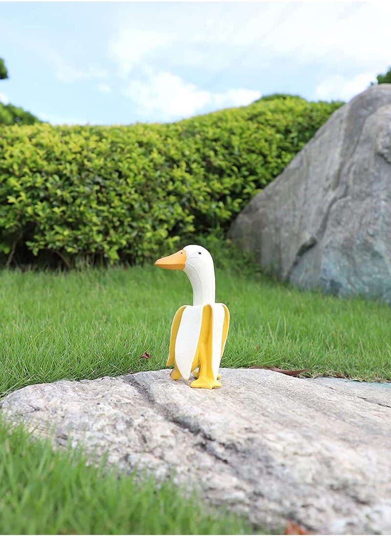 SYOSI Garden Sculptures, Statues Garden Decor, Creative Banana Duck Garden Art Decorations, Garden Gnome Statues Suitable for Patio Lawn Yard Office Outdoor Decor Housewarming Garden Art Gift  - Image 4