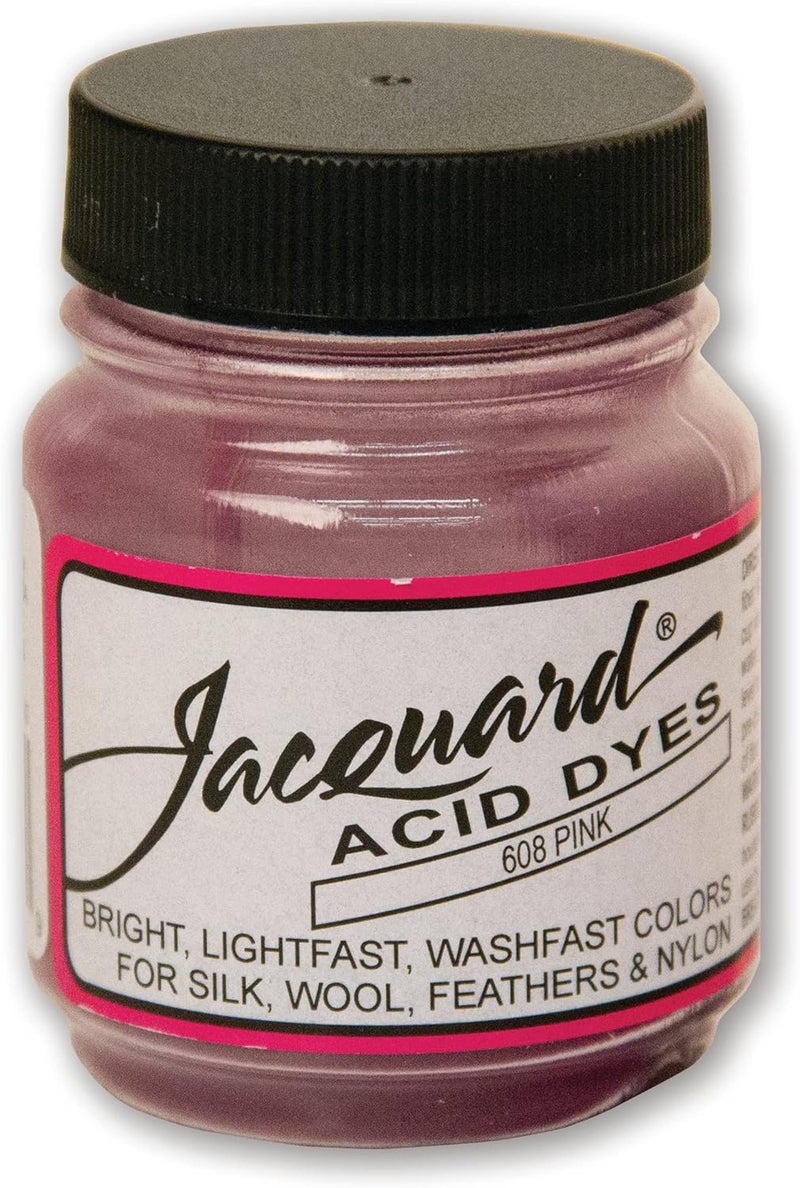Jacquard Acid Dye - Pink - 1/2 Oz - Vibrant and Colorfast Dye for Wool, Silk, Feathers, and Nylons - Image 1