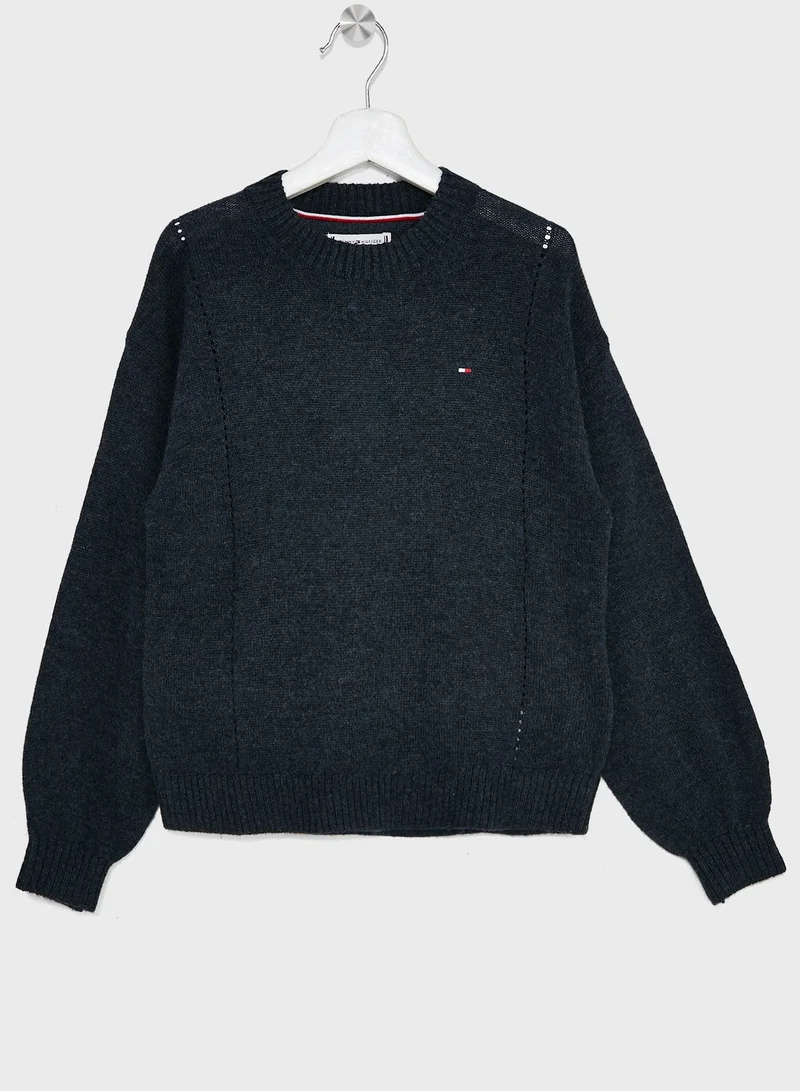 TOMMY HILFIGER Youth Monogram Soft Wool Sweater