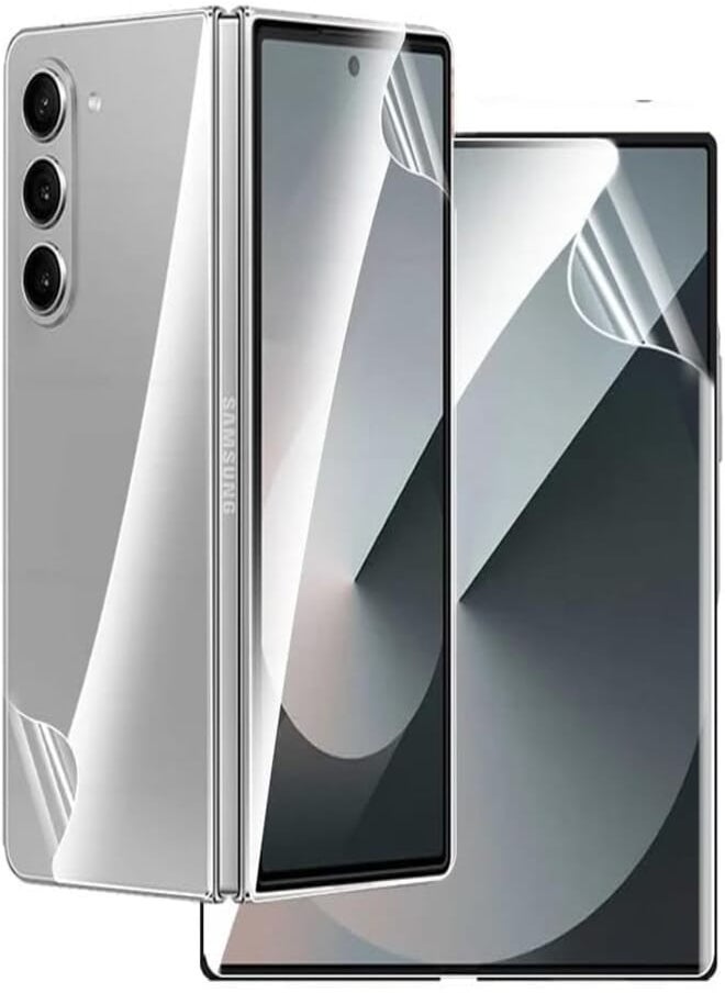 Muzz Muzz 3IN1 Hydrogel Film For Samsung Galaxy Z Fold 6 Screen Protector Front Back Full Cover Hydrogel Transparent TPU Film Anti-explosion Non Tempered Glass For Samsung Galaxy Z Fold6 5G 