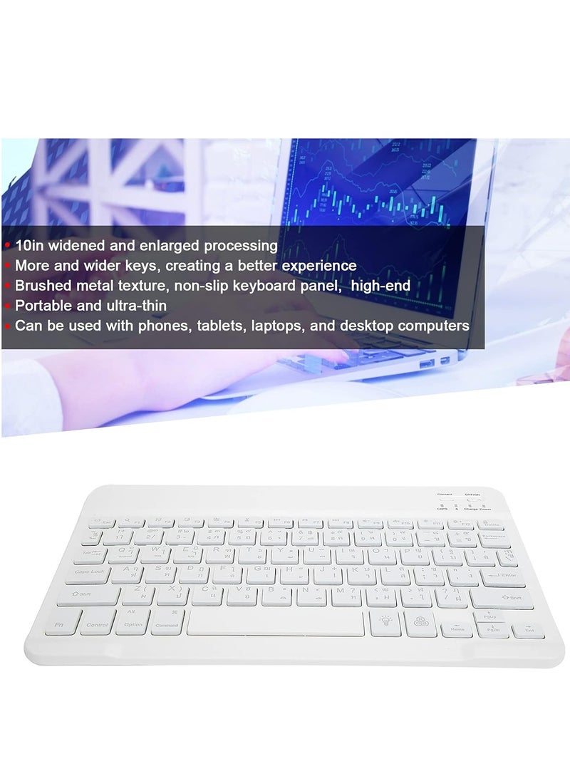 Orleans Cloud Ultra-Slim Bluetooth Keyboard | Compatible with iPad 10.2-inch/9.7-inch, iPad Air 10.5, iPad Pro 11/12.9, iPad Mini 5/4, iPhone, and Other Bluetooth Enabled Devices  - Image 3