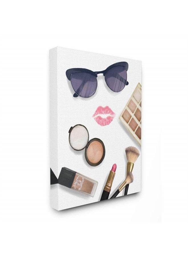 Stupell Industries Fashion Glam Accessories and Cosmetics Lipstick Kiss, Designed by Ziwei Li Wall Art, 24 x 30, Canvas - Image 1