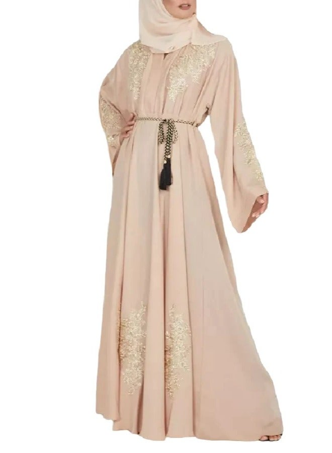 Maple's Embroidered Islamic Long Robe Gown  - Image 3