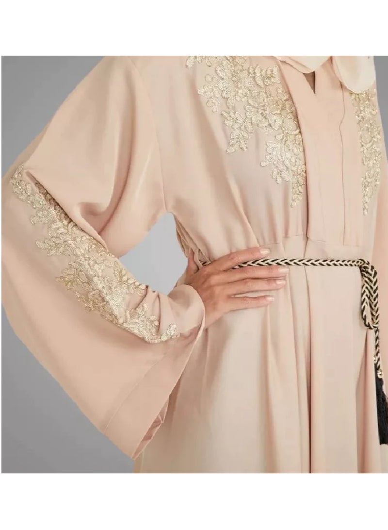 Maple's Embroidered Islamic Long Robe Gown  - Image 1