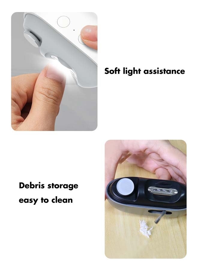 Electric nail clippers, 2-in-1 electric polishing automatic nail clippers, baby and elderly care trimmer, nail trimmer  - Image 5