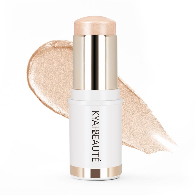 MYMERRY Dewy Highlighter Makeup 15g/0.53fl.Oz, Highlighter Makeup Stick for Face and Body, Radiant & Shimmer Glow, Buildable Color for All Day | Vegan & Cruelty-Free | Champagne Beige Gold - Image 1