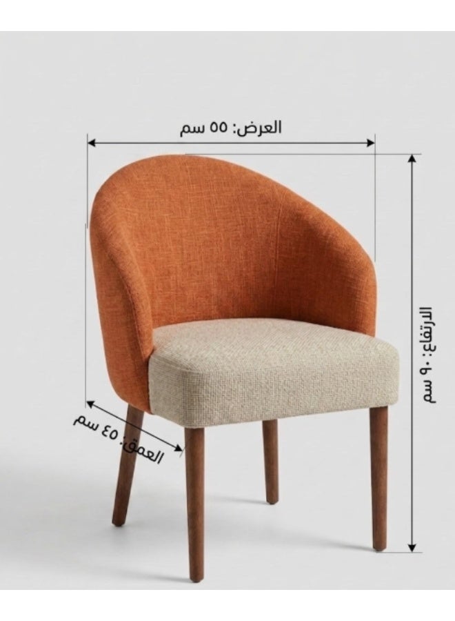 AREEN Modern Upholstered Dining Chair with Premium Linen Fabric, Super Soft Foam & Solid Swedish Wood Legs Home Dining & Accent Chair - Image 4