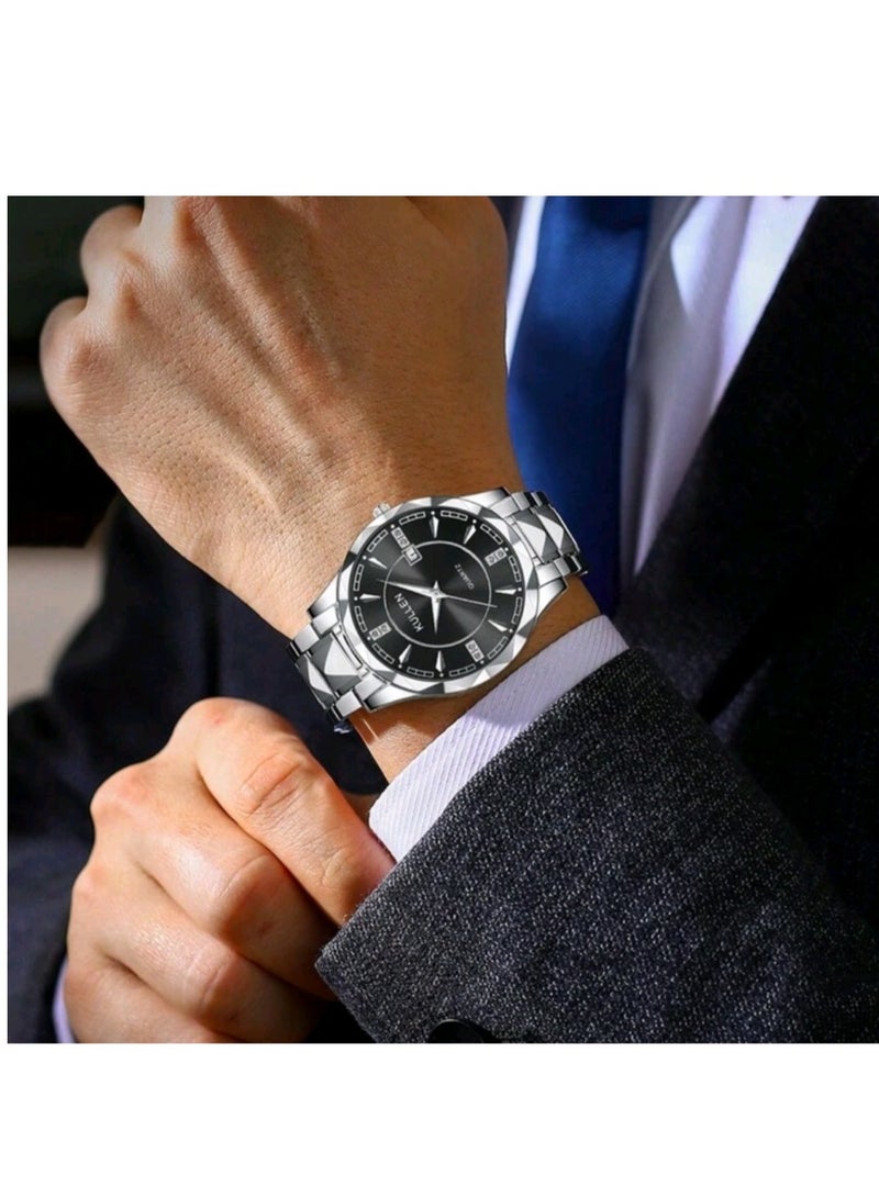 KULLEN A luxurious watch for men, made of stainless steel bracelet, sports, business, elegance, casual, circular scorpions, working with Quartz movement - Image 3