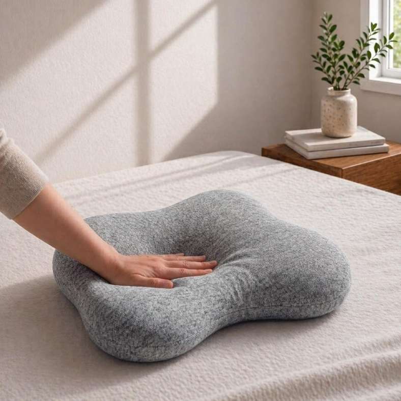 Pan Home Arcus Ergonomic Memory Foam Pillow 40x31x9cm - Grey - 122AIC9904769 - Image 2