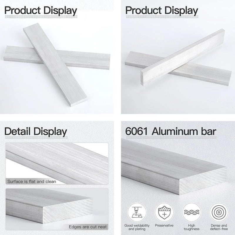 Aluminium Flat Bar,Solid Metal Stock,Aluminum Alloy Flat Strip is Used for Construction Machining DIY Process(25mm*120mm*500mm) - Image 5