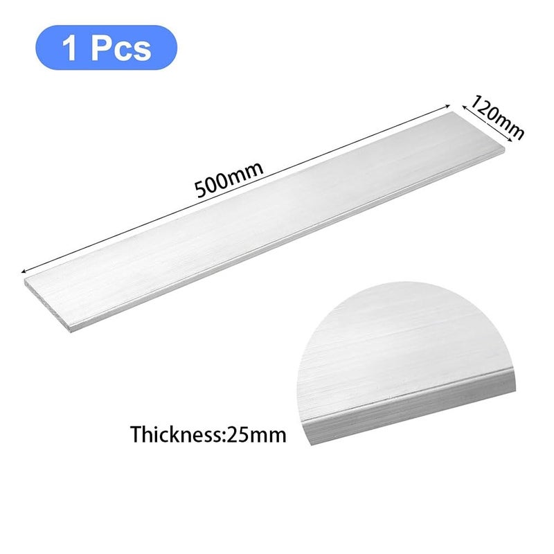 Aluminium Flat Bar,Solid Metal Stock,Aluminum Alloy Flat Strip is Used for Construction Machining DIY Process(25mm*120mm*500mm) - Image 2