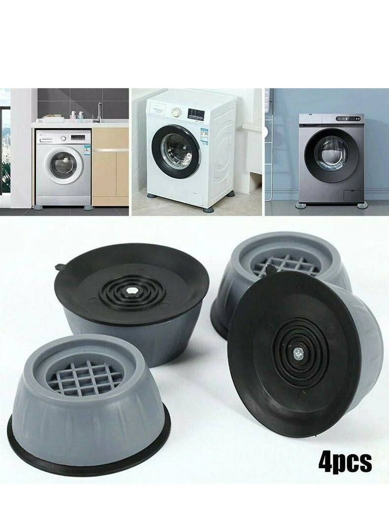 وسائد قدم مضادة للاهتزاز للغسالة من يونيفرسال، 4 قطع، رمادي - Image 1