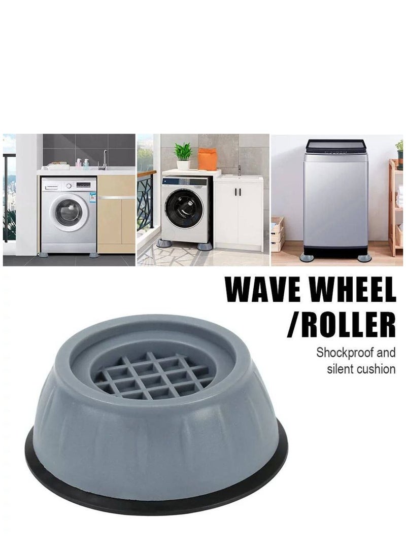 وسائد قدم مضادة للاهتزاز للغسالة من يونيفرسال، 4 قطع، رمادي - Image 2