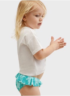 MANGO Infant Turtle Print Ruffle Bikini Bottoms  - Image 5