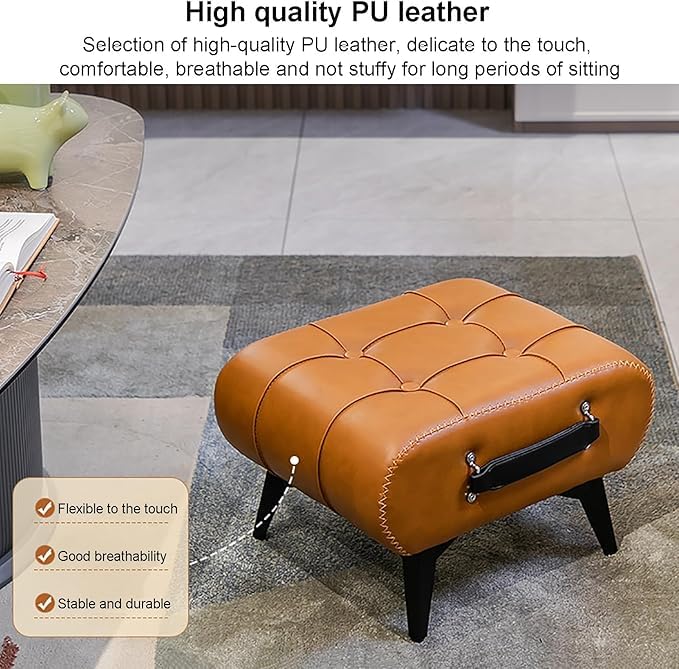 Luteti Luteti Small Foot Stool Under Desk Foot Stools Ottoman Footstool Foot Stools Small Footstools Foot Stool for Living Room Foot Rest  - Image 5