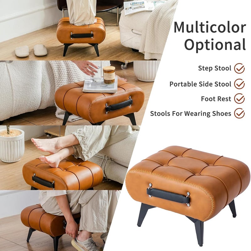 Luteti Luteti Small Foot Stool Under Desk Foot Stools Ottoman Footstool Foot Stools Small Footstools Foot Stool for Living Room Foot Rest  - Image 4