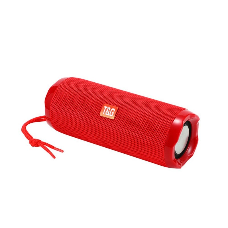 Cross-border e-commerce TG speaker hot-selling portable fabric TWS wireless Bluetooth speaker subwoofer IPX four-level waterproof Red - Image 1