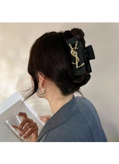 2024 Large Elegant Hair Claw Clip Black VSL Square