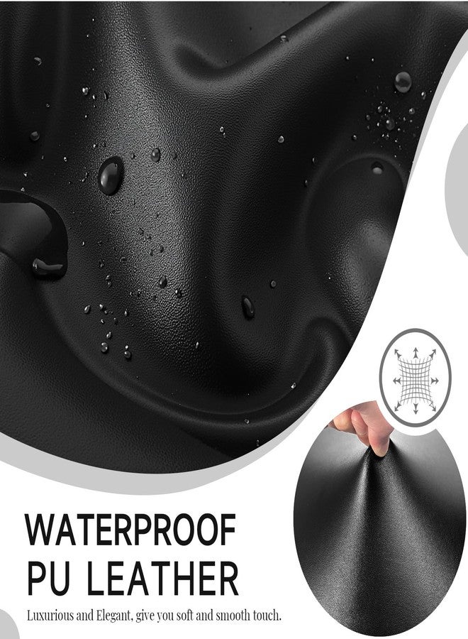WENZMOC PU Leather Massage Table Cover Wipeable Vinyl Massage Spa Bed Cover Waterproof & Oilproof Lash Bed Covers Fitted 32" Wide (Black, 1 PCS) - Image 2