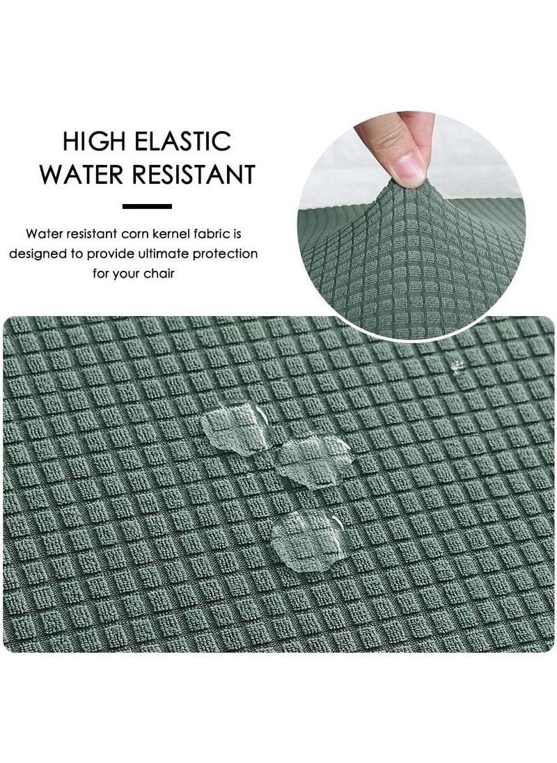 Excefore Office Chair Cover, 1Pair Stretch Jacquard Office Computer Chair Seat Covers, Removable Washable Anti-dust Desk Chair Seat Cushion Protectors for Office Computer Chairs (Not chair Include) (Cyan)  - Image 3