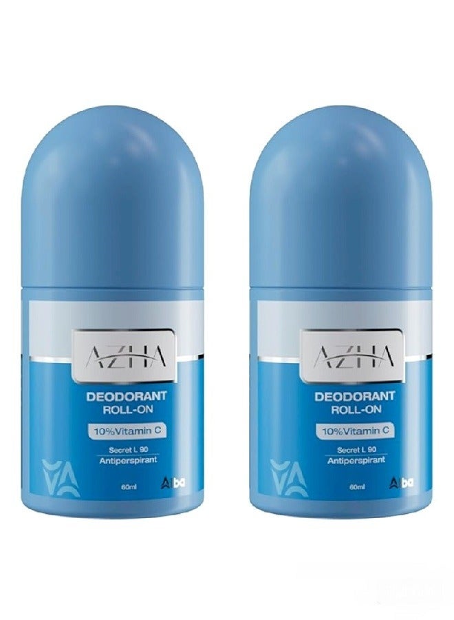 أزهى مزيل عرق رول أون مبيض سيكريت L90 - 60 مل 1+1 - Image 1