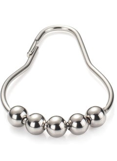 Amazer Amazer Shower Curtain Hooks, Decorative Rust Proof Stainless Steel Shower Curtain Hooks for Bathroom Shower Rods Set of 12, Polished Nickel  - Image 5