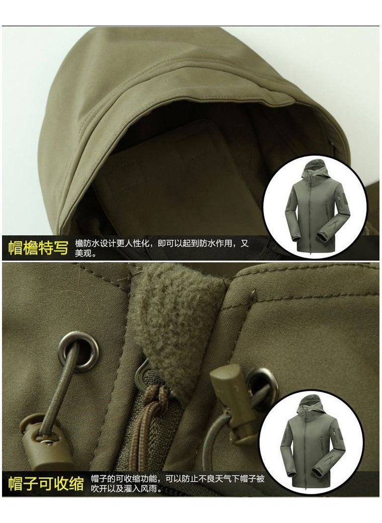 NIBEMINENT - 3-in-1 Men's Outdoor Soft Shell Plus Fleece Windproof Jacket With Detachable Lining Autumn Clothing - Image 1