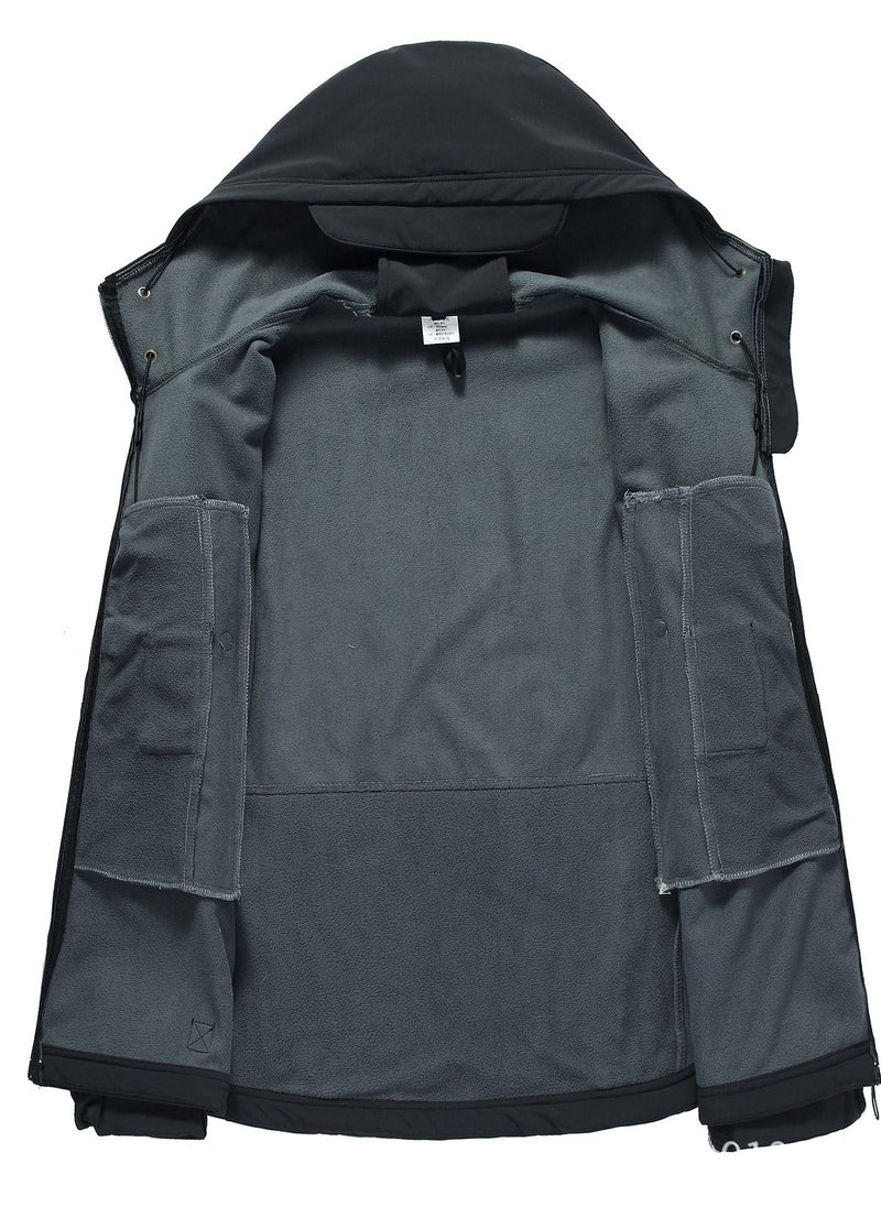 NIBEMINENT - 3-in-1 Men's Outdoor Soft Shell Plus Fleece Windproof Jacket With Detachable Lining Autumn Clothing - Image 1