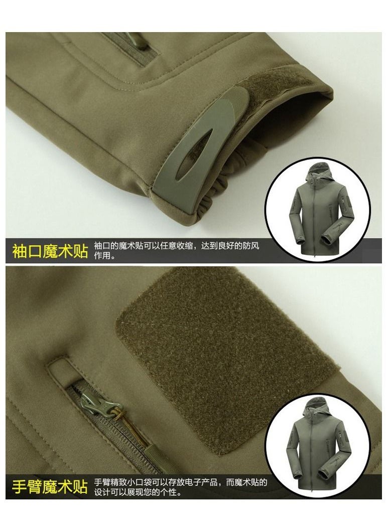 NIBEMINENT - 3-in-1 Men's Outdoor Soft Shell Plus Fleece Windproof Jacket With Detachable Lining Autumn Clothing - Image 1