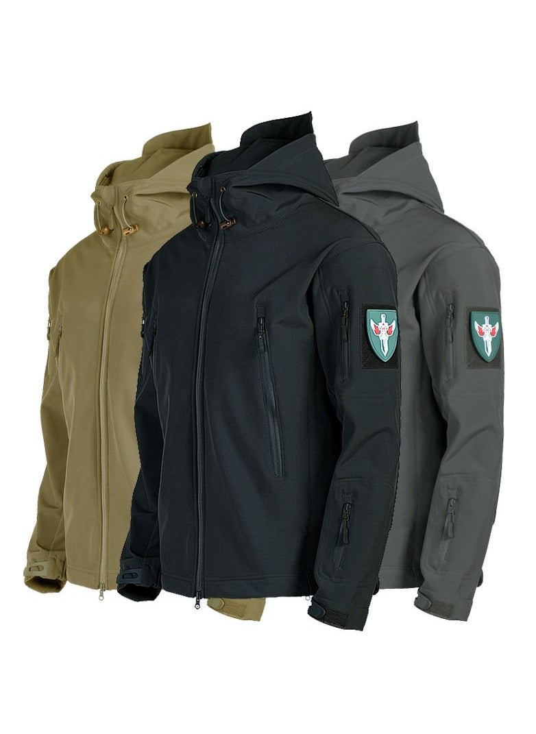 NIBEMINENT - 3-in-1 Men's Outdoor Soft Shell Plus Fleece Windproof Jacket With Detachable Lining Autumn Clothing - Image 1