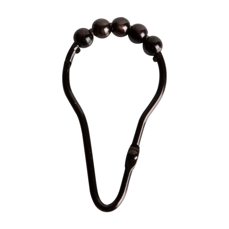 Maytex VHinged Glide Shower Curtain Hook Oil Rubbed Bronze 12 Pack