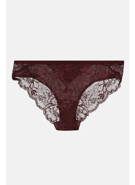 TRIUMPH Women Textured Pull On Panties, Wine  - Image 1