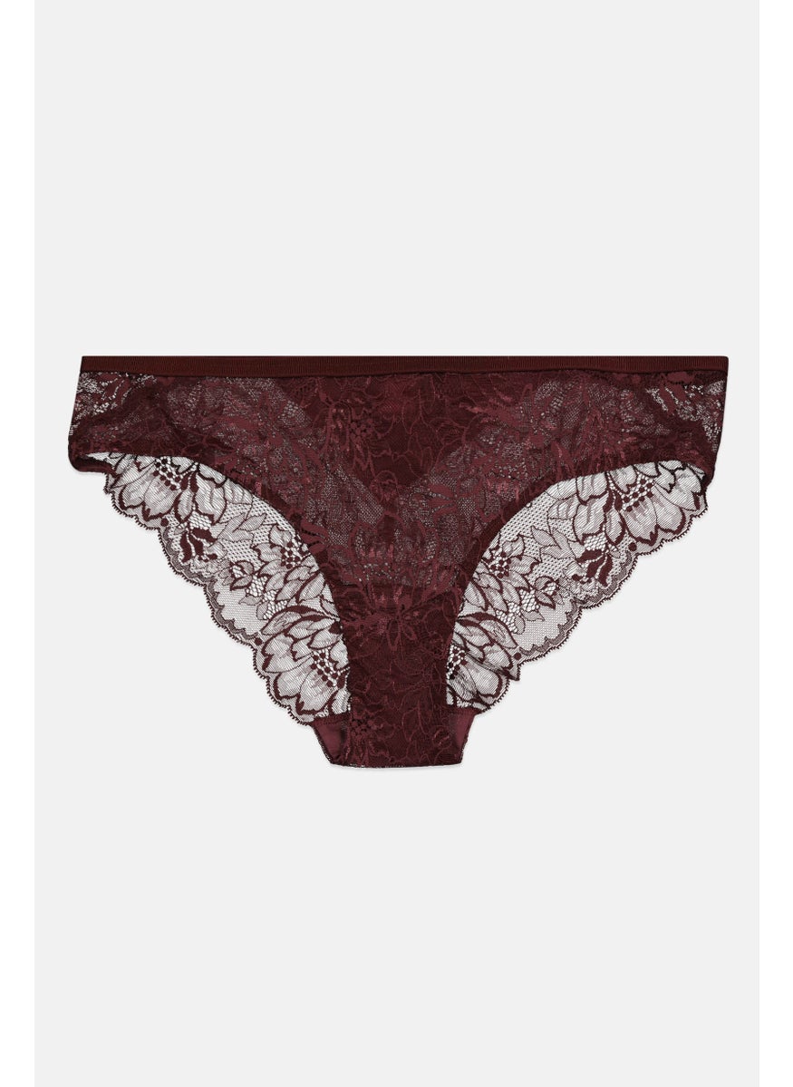 TRIUMPH - Women Textured Pull On Panties, Wine - Image 1