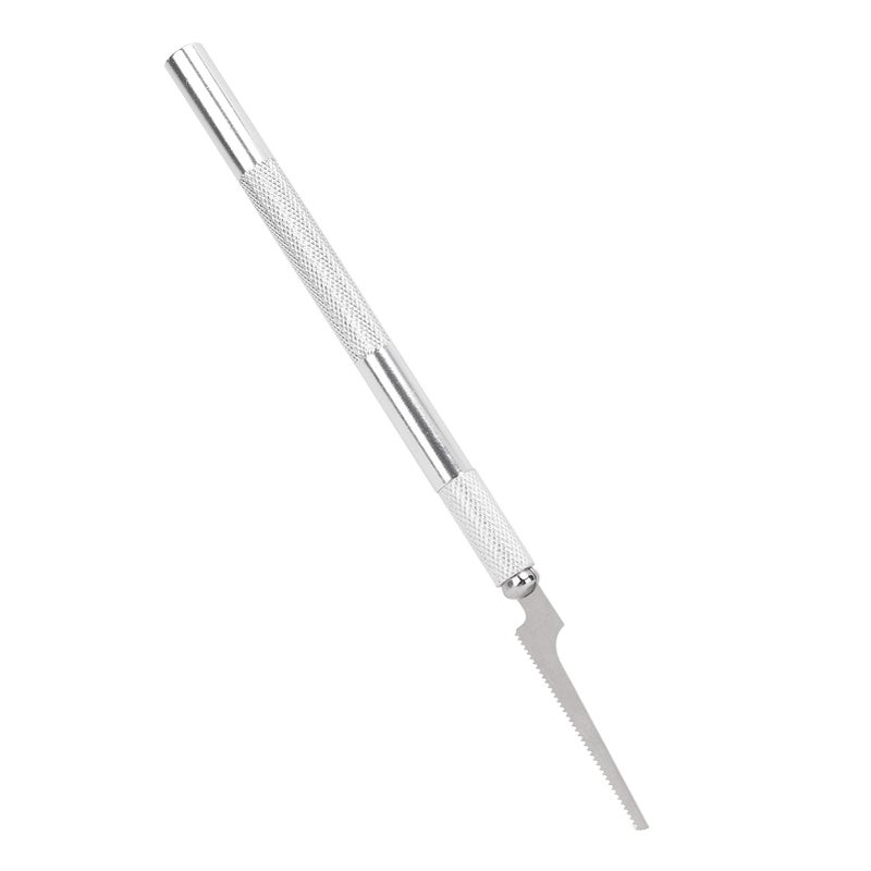 Mini Hand Saw Model Tools with 2 Different Blades Aluminum Alloy and Steel Mini Hand Saw Model Craft for Woodworking DIY Projects - Image 3