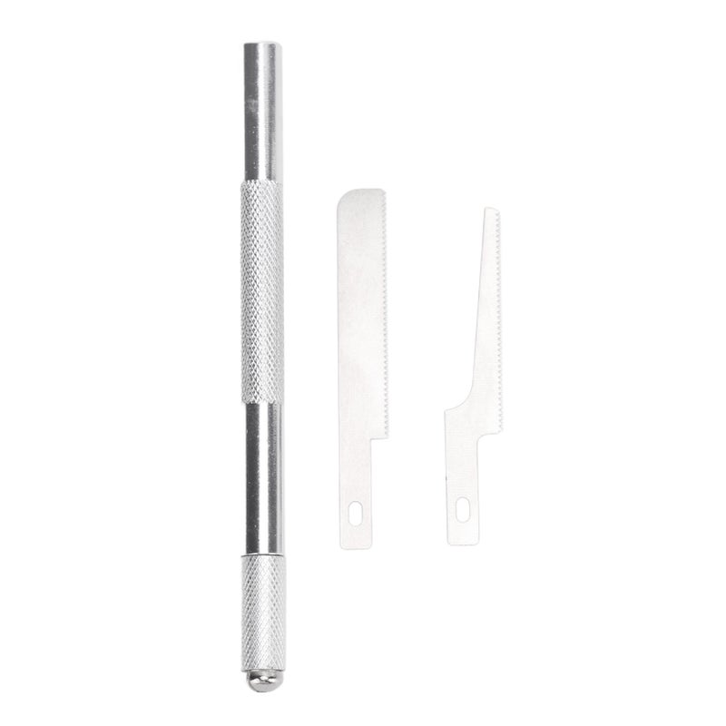 Mini Hand Saw Model Tools with 2 Different Blades Aluminum Alloy and Steel Mini Hand Saw Model Craft for Woodworking DIY Projects - Image 1