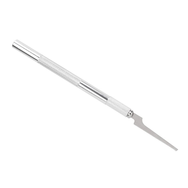 Mini Hand Saw Model Tools with 2 Different Blades Aluminum Alloy and Steel Mini Hand Saw Model Craft for Woodworking DIY Projects - Image 2