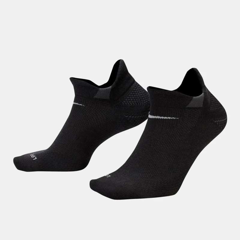 Nike Black Running No-Show Wool Socks (1 Pair)  | Best Price UAE