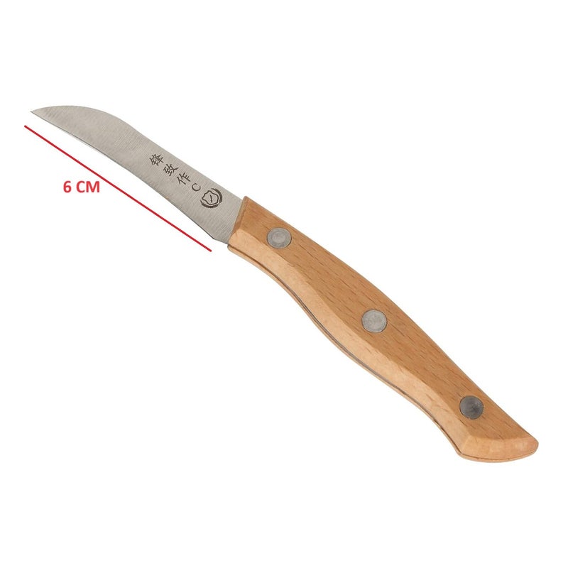 Bridge2shopping Bridge2Shopping Wooden Fruit and Vegetable Carving Tool Set Carving Knives Set of 3  - Image 5