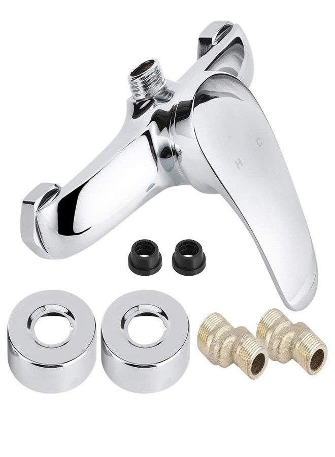 POCREATION /2 Thread Shower Valve, Wall-in Concealed Copper Shower Mixer Valve, Bathroom Shower Valve, Cold Hot Water Mixing Valve Accessory, for Household(Water Outlet Upwards), Shower - Image 1