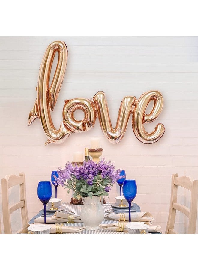 Dzrige 42 Inch Love Foil Balloons 4 Pcs Love Letter Balloons Giant Champagne Gold And Red Love Balloons Banner For Romantic Wedding Bridal Shower Birthday Party Valentines Day Gift Decorations - Image 3