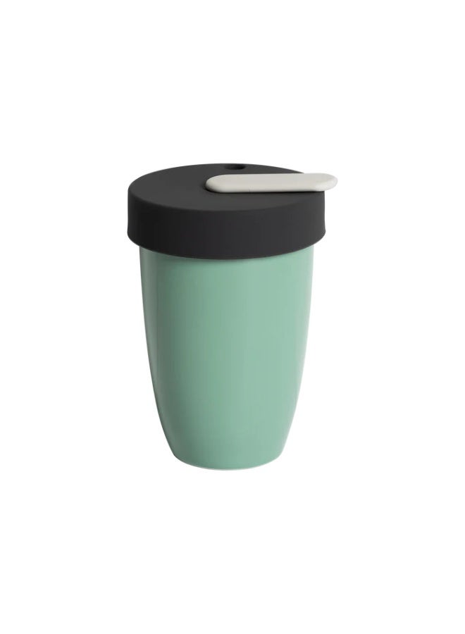 Loveramics Nomad 250ml Double Walled Mug Mint, Premium Porcelain Travel Coffee Mug with Silicone Lid Designed by Simon Stevens