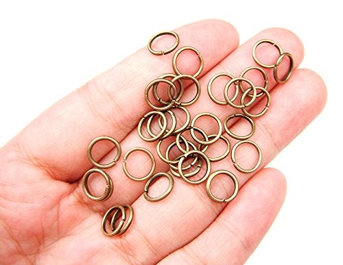 ALL in ONE 16 Gram/100pcs 8mm Antique Bronze Plated Open Jump Ring with Storage Box - Image 2