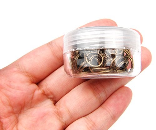 ALL in ONE 16 Gram/100pcs 8mm Antique Bronze Plated Open Jump Ring with Storage Box - Image 3