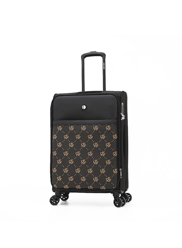 DKNY STREET CRED soft side luggage on wheels for Unisex | Ultra Lightweight ABS on with Spinner wheels 4 Color Black
