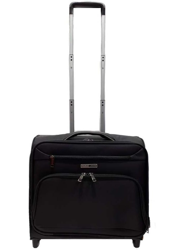 PARAJOHN Pilot Case Trolley 4Wheels 360 degree Spinner Wheel Water Repellent Rolling Suitcase for Unisex Black - Image 1
