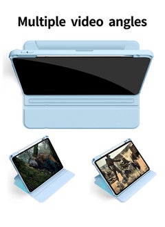 ESSAGER Protective Case Cover, Protective Stand Cover for Apple iPad Pro 11 inch (2018/2020/2021/2022) Generation with Pencil Holder, 360° Rotating with Auto Sleep/Wake  - Image 4