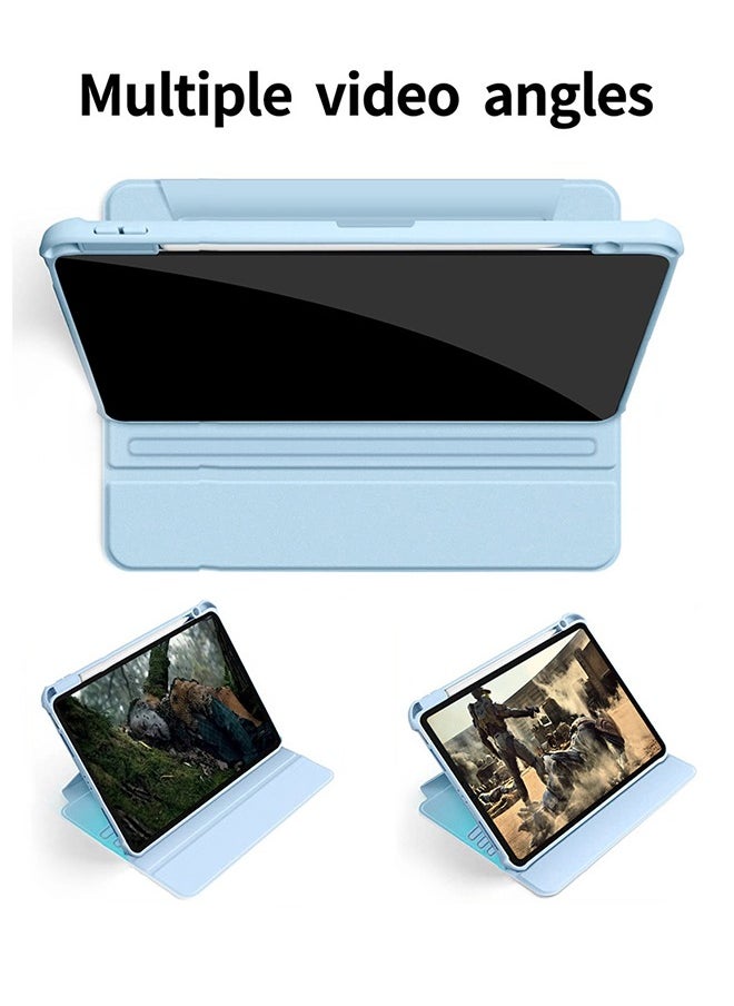 ESSAGER - Protective Case Cover, Protective Stand Cover for Apple iPad Pro 11 inch (2018/2020/2021/2022) Generation with Pencil Holder, 360° Rotating with Auto Sleep/Wake - Image 1