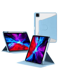 ESSAGER Protective Case Cover, Protective Stand Cover for Apple iPad Pro 11 inch (2018/2020/2021/2022) Generation with Pencil Holder, 360° Rotating with Auto Sleep/Wake  - Image 1