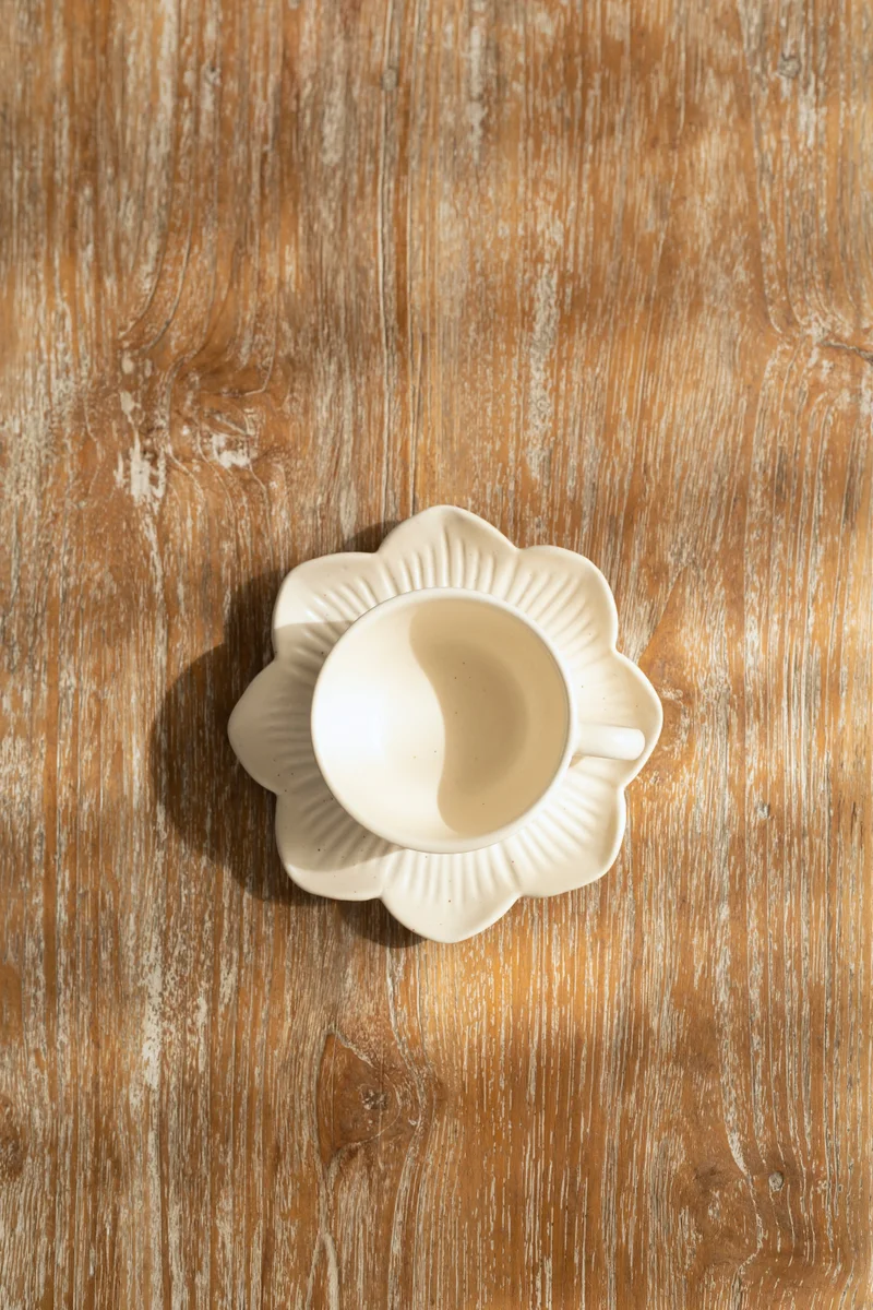 كيوريت هوم Flower Tea Cup and Saucer